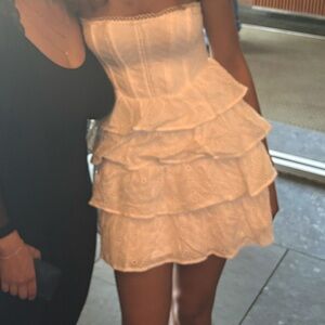 White mini dress